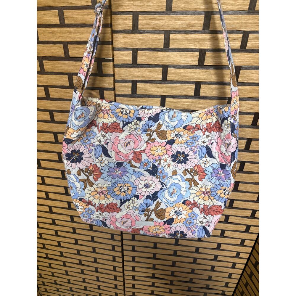 Vera Bradley Blue And Pink Floral Crossbody Purse